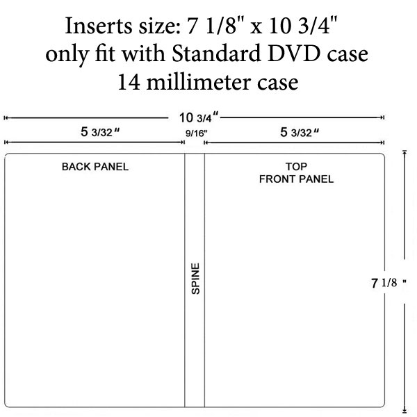 Glossy 14mm DVD Case Inserts Professional Photographic DVD Case Insert 